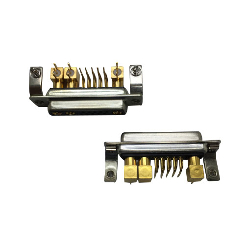 13W3 母射頻彎插板鉚支架 無(wú)磁